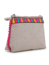 Cotton Canvas Solid Vanity Bag